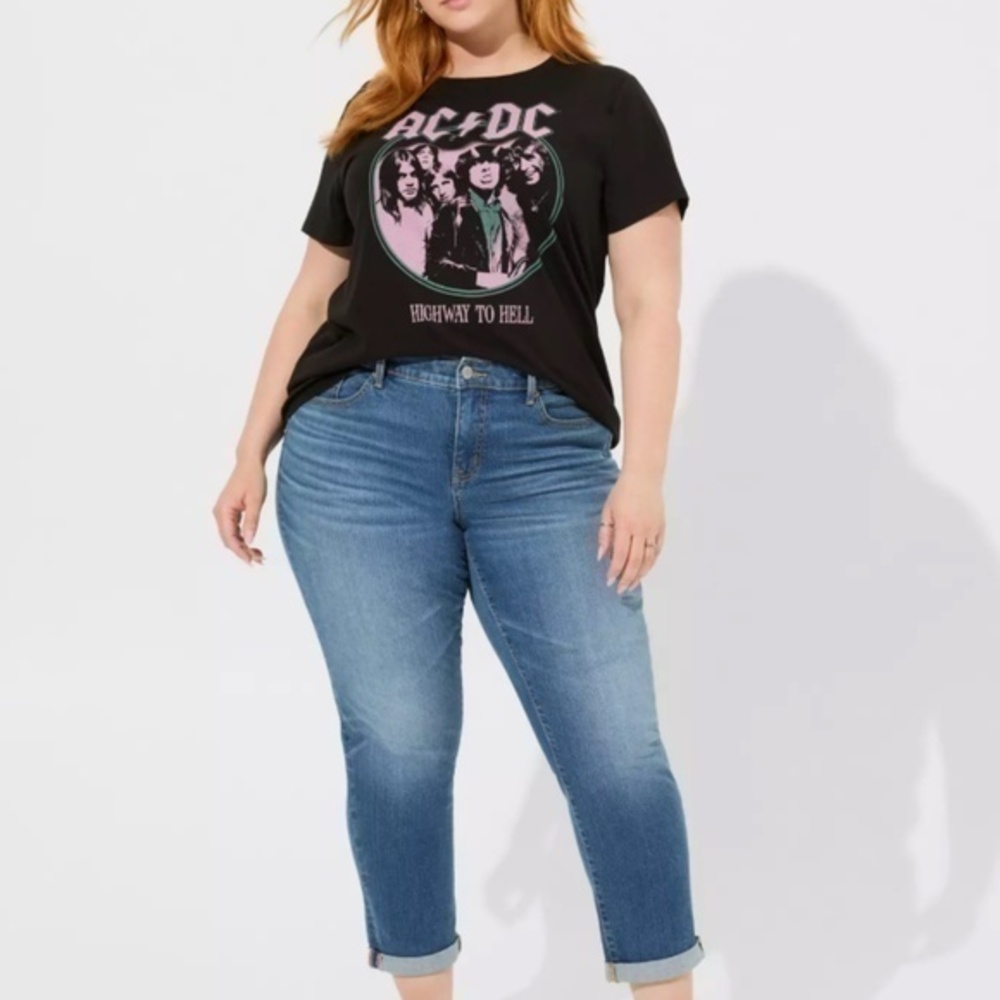 Torrid Boyfriend Straight Vintage Stretch Midrise Denim sz 12 Regular